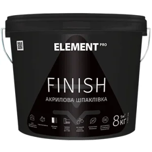 Шпаклівка акрилова фінішна ELEMENT PRO фінішна 8кг