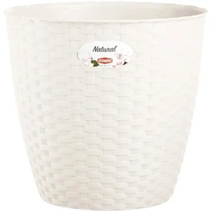 Фото вазон stefanplast natural круглый белый 14х12,8см 1,1л (73450)