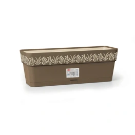 Фото горшок с автополивом stefanplast opera gaia прямоугольный капучино/ваниль 50x18x17см 9,5л (88802)