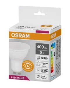 Led лампочка-рефлектор Osram LED PAR16 35 5W, 840 230V GU10 (90021372)