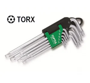 Набір ключів TORX TOPTUL T10-T50 9шт довгих з отвором (GAAL0919)