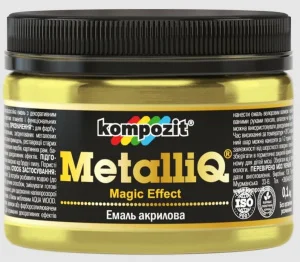 Эмаль акриловая Kompozit MetalliQ золото 0,1кг