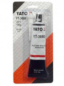 Клей-герметик силиконовый YATO черный 85г (YT-36801)