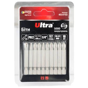 Набір біт Ultra PH2x50мм 10шт (4014732)