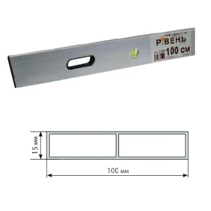 Правило з рівнем і ручками Riven Profi 1м (225598)