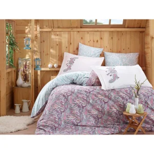 Комплект постільної білизни Hobby Poplin Giulia бузковий 160x220см півтораспальний (23694_1,5)