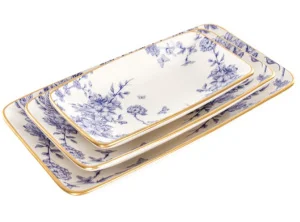 Набір блюд Alba ceramics Butterfly 10x17см 14,5x25см 17x30см (769-004)