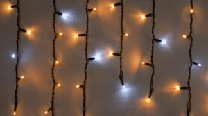 Фото гирлянда наружная delux icicle 75led ip44 en желтый 2x0.7м (90015183)