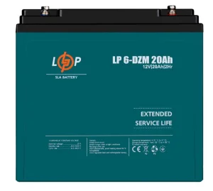 Тяговий свинцево-кислотний акумулятор LogicPower LP 6-DZM-20Ah (5438)