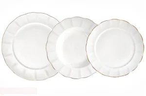 Фото столовый набор lefard royal gold с золотом 18 предметов (949-017)