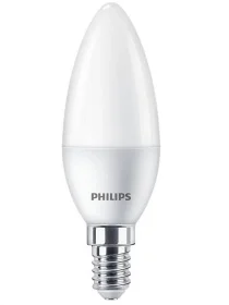 Фото светодиодная лампа philips ledcandle 6-60w e14 840 b35ndfr rca (90016879)