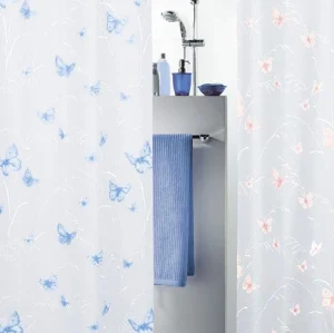 Шторка для ванної Spirella Butterfly Pvc блакитна 180x200см (10.28191)