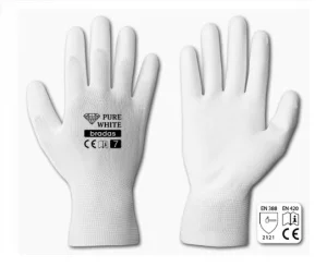 Рукавички захисні Bradas Pure White поліуретан розмір 7 (RWPWH7)